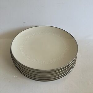 Vintage Set Of‎ 6 Noritake Ivory China MONTBLANC 10 1/2" DINNER PLATE #7527